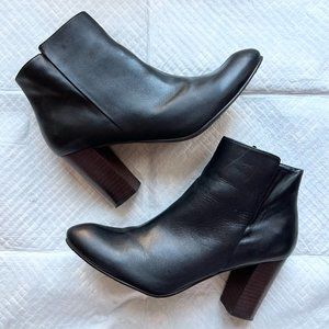 14TH & UNION Black Leather Ankle Boots